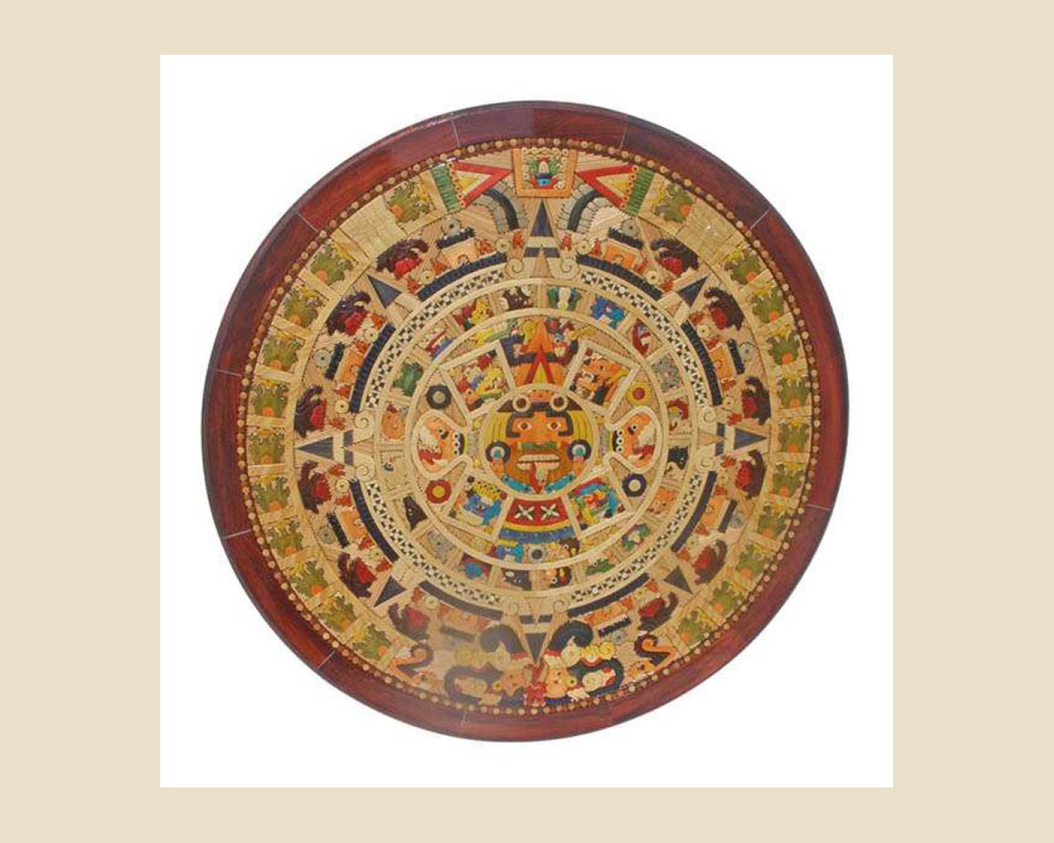 CALENDARIO AZTECA — Decoración artesanal de Tonalá, Jalisco