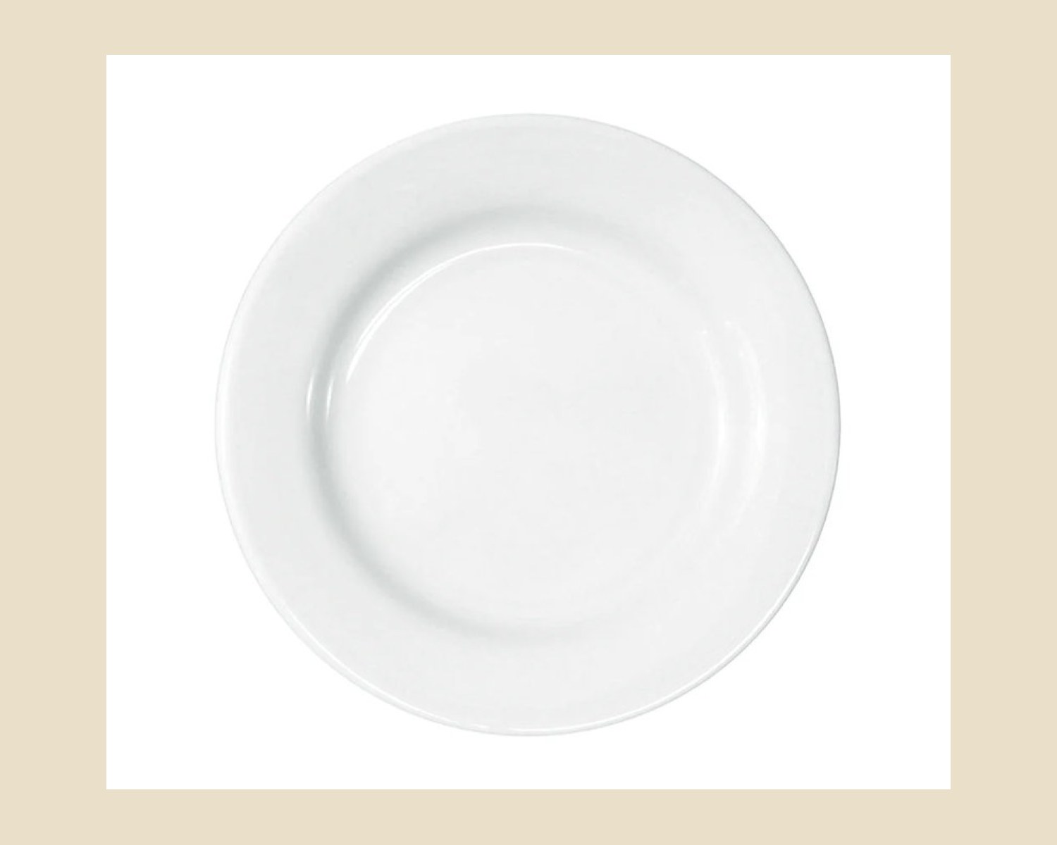 Caja de 24 piezas Plato Trinche Blanco Polar de 23 cm | Anfora — Platos artesanal de Tonalá, Jalisco