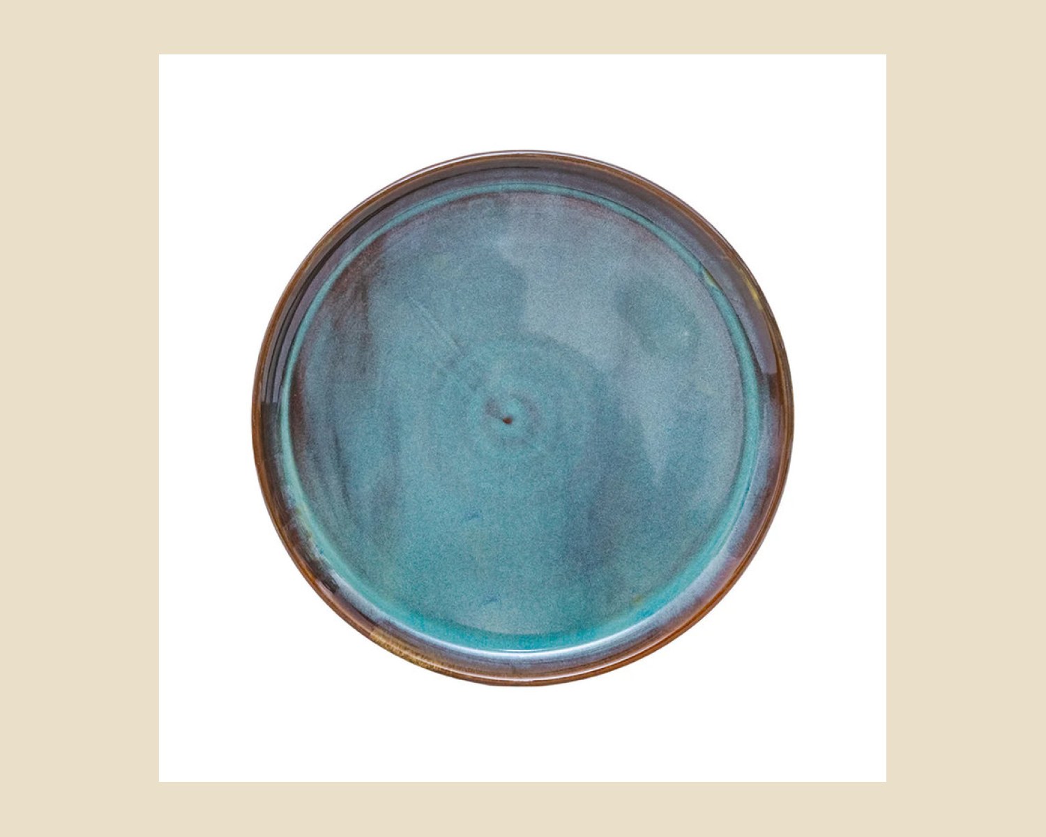 Plato Trinche 23 cm | Plana Caribe — Platos artesanal de Tonalá, Jalisco