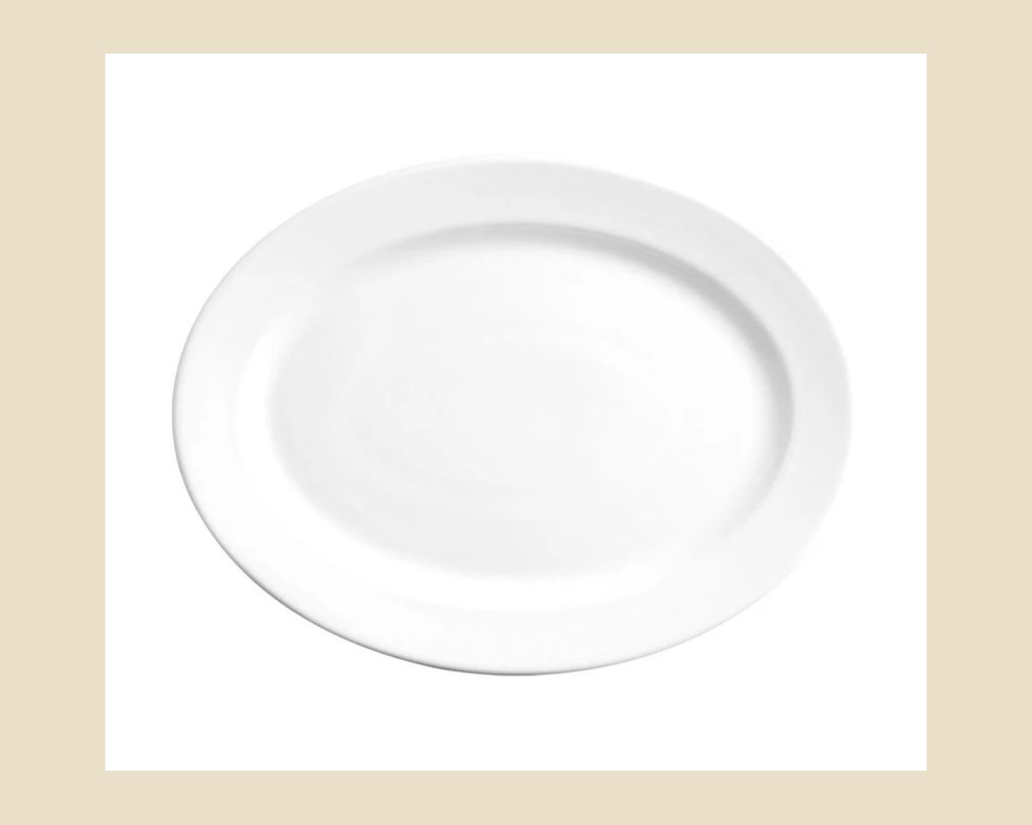 Caja de 24 piezas Platón Oval Blanco Polar de 27 cm | Anfora — Platos artesanal de Tonalá, Jalisco