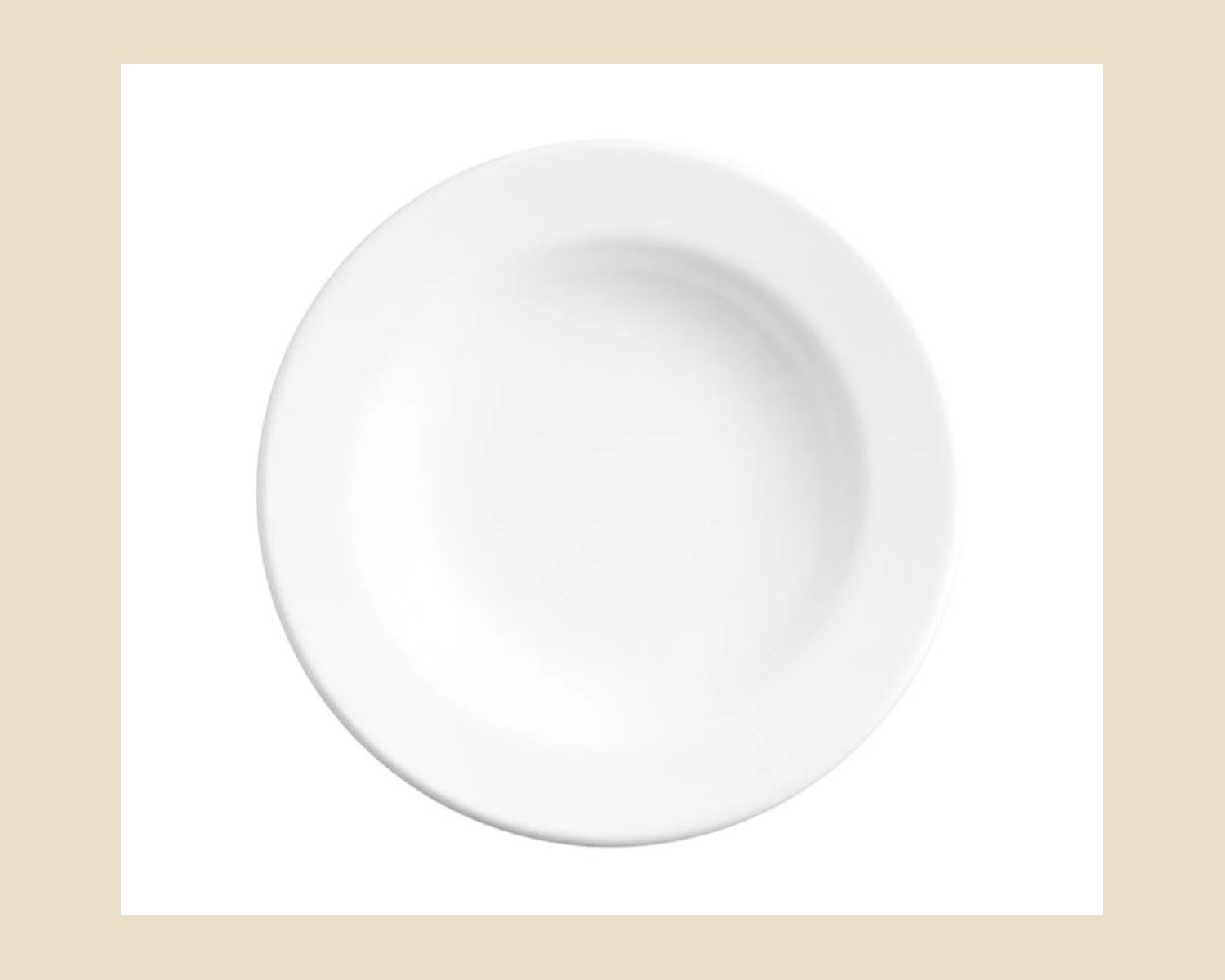 Caja de 24 piezas Plato Sopero Blanco Polar de 23 cm | Anfora — Platos artesanal de Tonalá, Jalisco