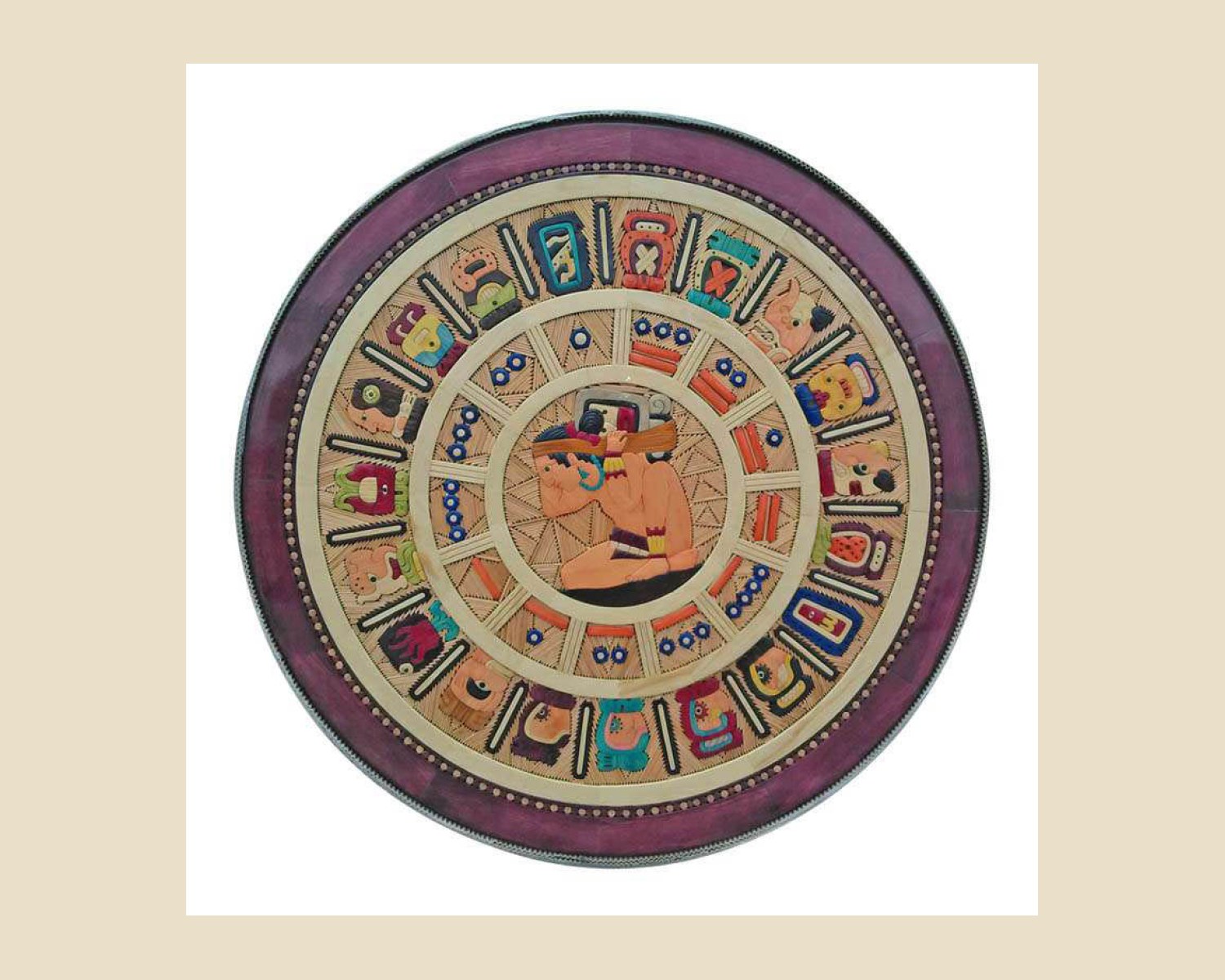 CALENDARIO MAYA — Decoración artesanal de Tonalá, Jalisco