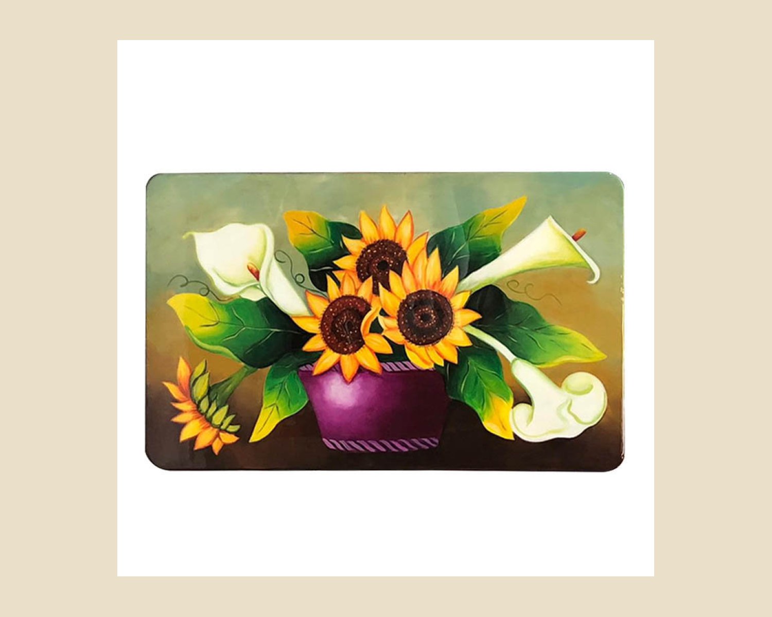 MESA PINTADA GIRASOLES — Mesas artesanal de Tonalá, Jalisco