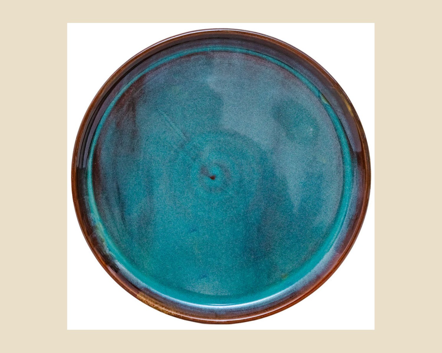 Plato Trinche 32 cm | Plana Caribe — Platos artesanal de Tonalá, Jalisco
