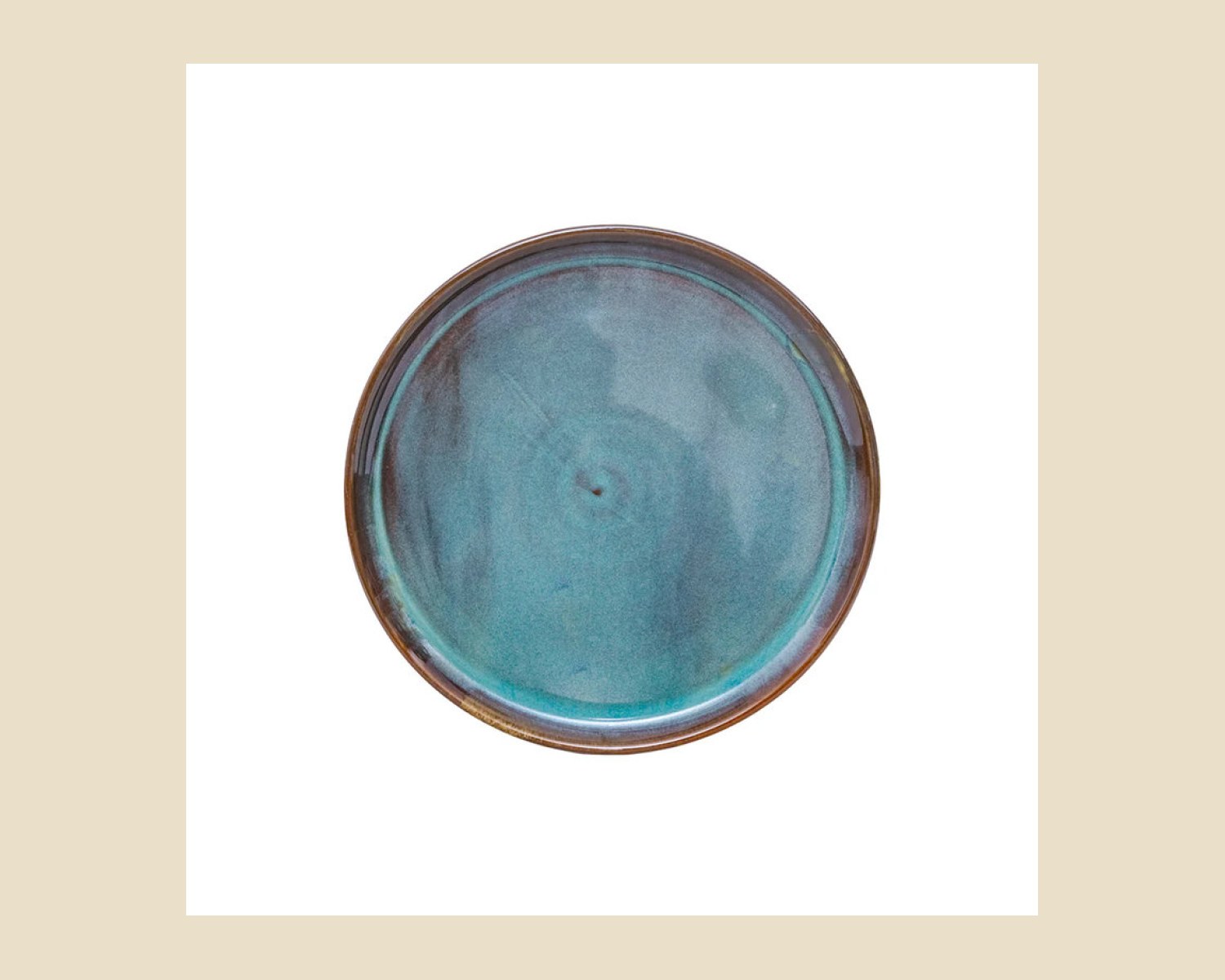 Plato Trinche 19 cm | Plana Caribe — Platos artesanal de Tonalá, Jalisco