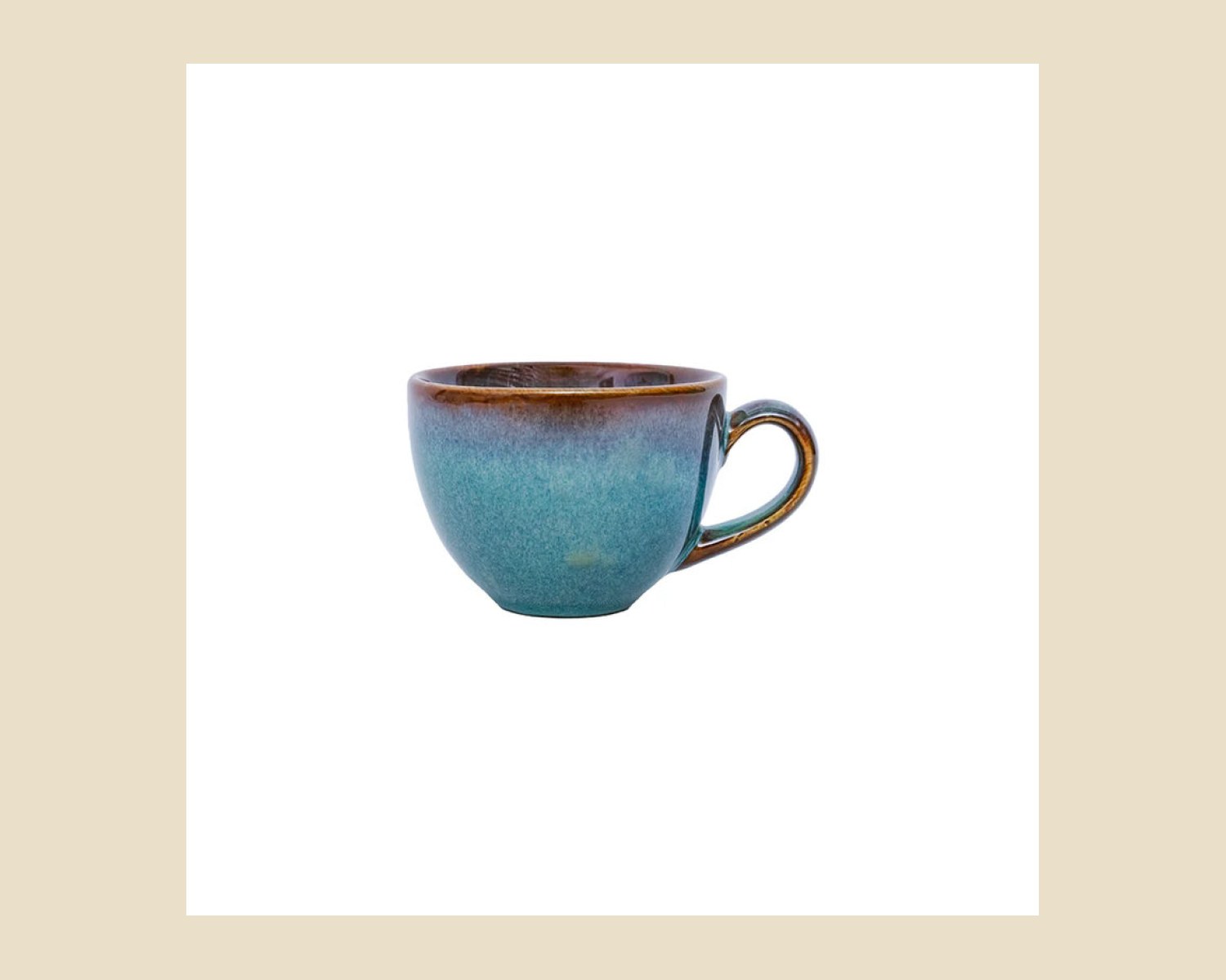 Taza Capuchino 240 cc | Plana Caribe — Platos artesanal de Tonalá, Jalisco