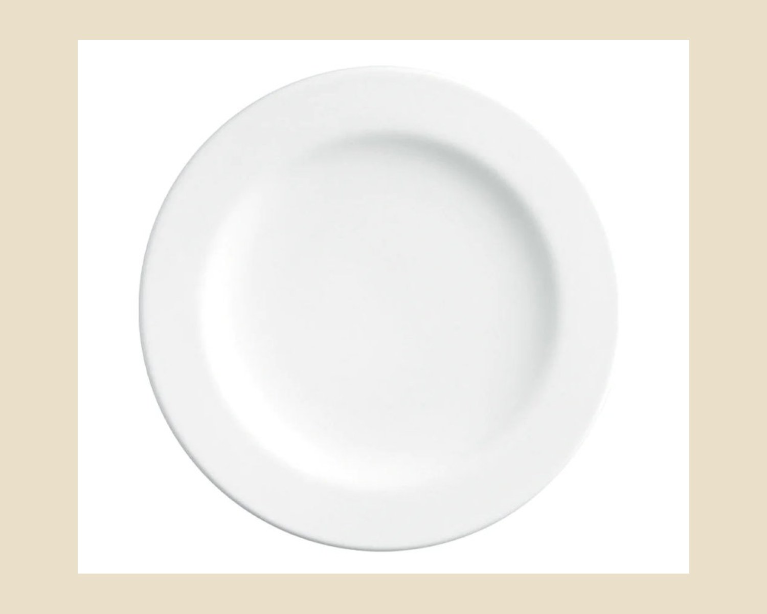 Caja de 24 piezas Plato Trinche Blanco Polar de 26 cm | Anfora — Platos artesanal de Tonalá, Jalisco