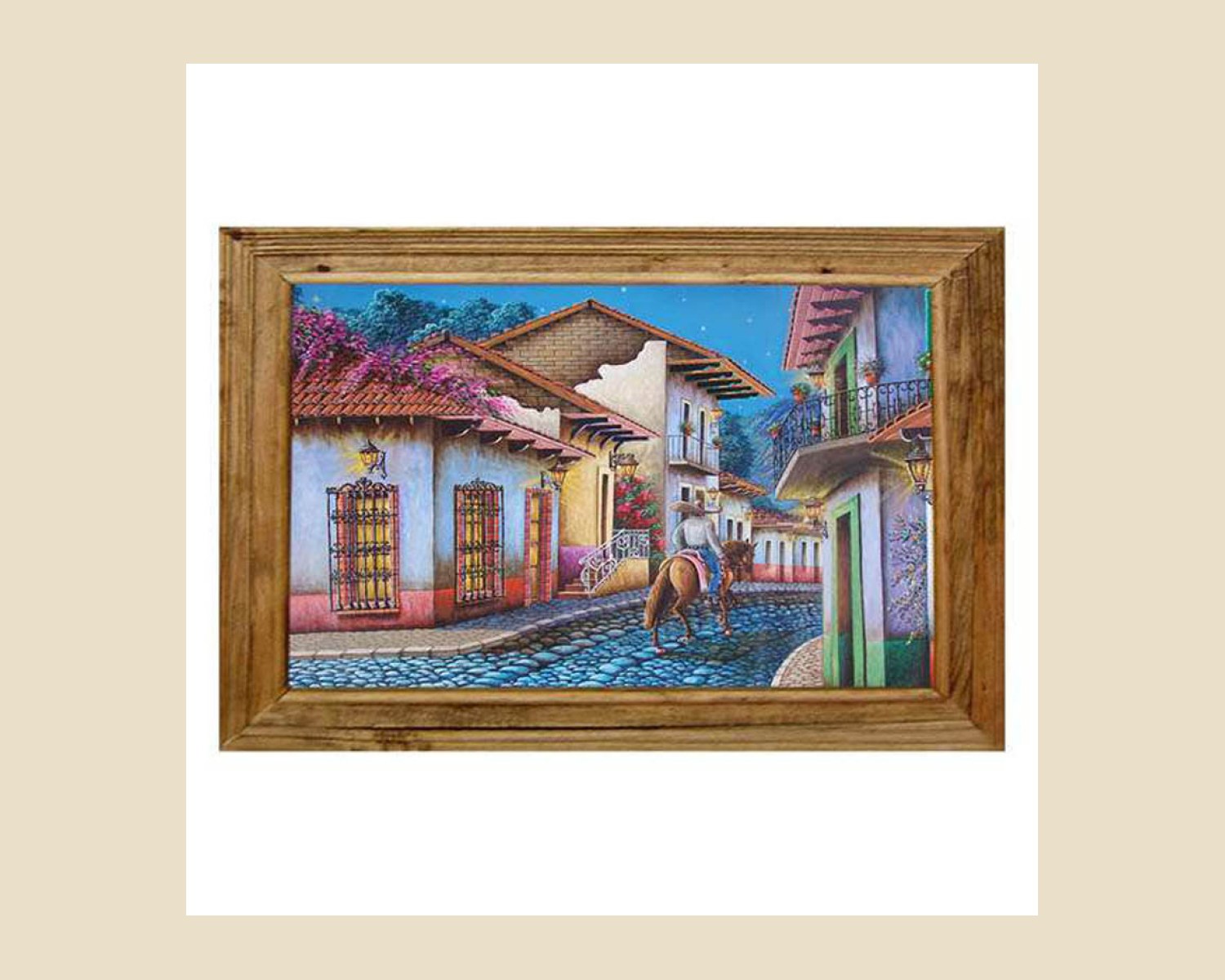 CUADRO DEL PUEBLO — Decoración artesanal de Tonalá, Jalisco