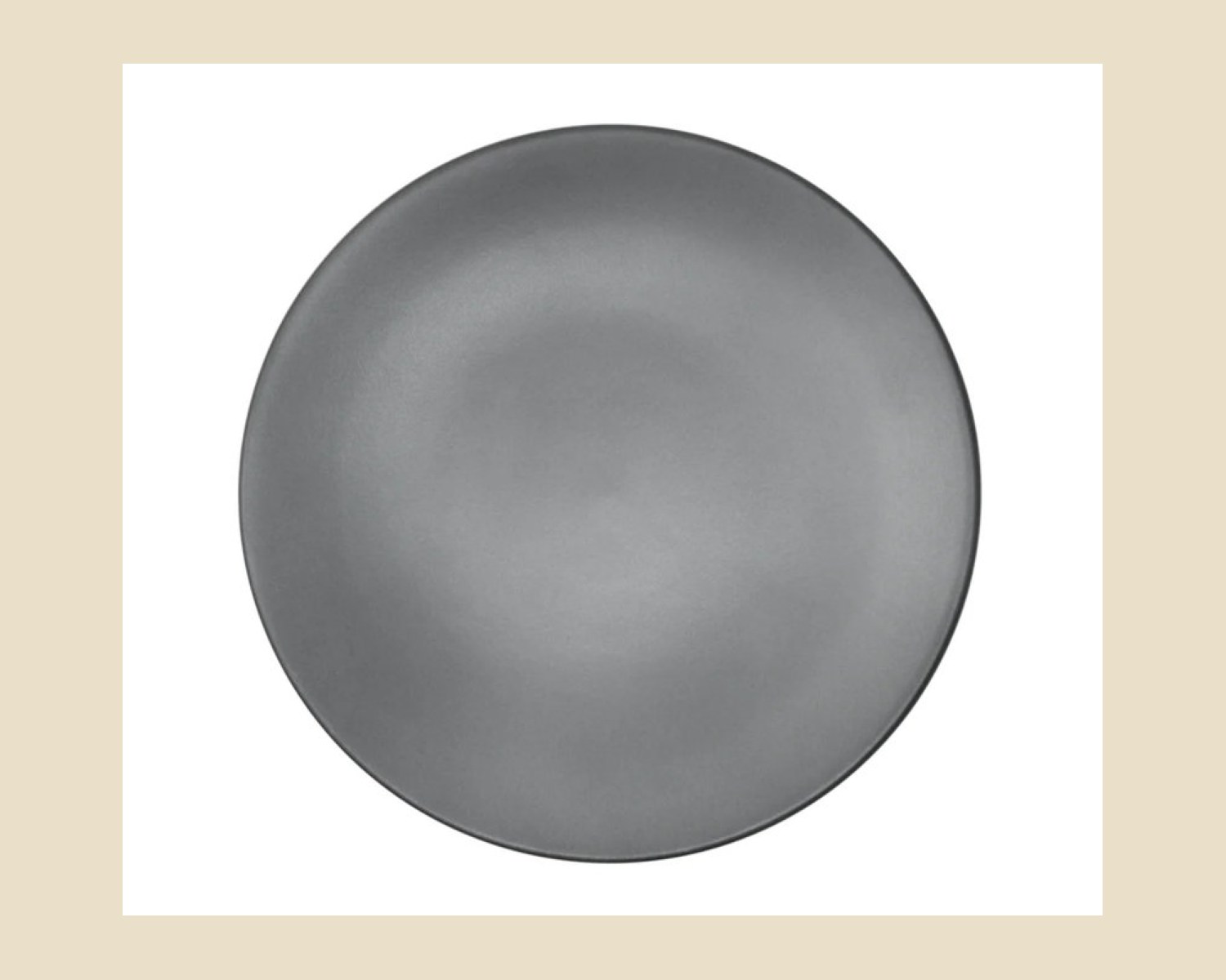 Plato Trinche 27 cm | Gris Denali Mate — Platos artesanal de Tonalá, Jalisco