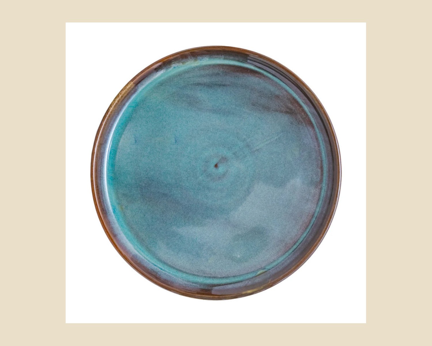 Plato Trinche 27 cm | Plana Caribe — Platos artesanal de Tonalá, Jalisco