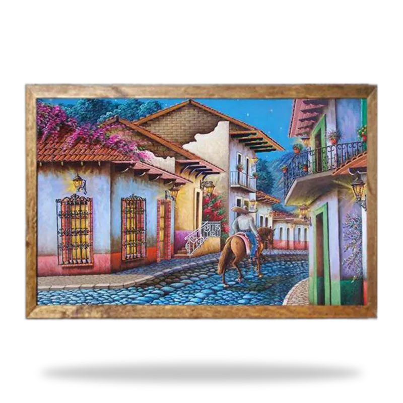 Escena Mexicana 001 — Cuadros artesanal de Tonalá, Jalisco