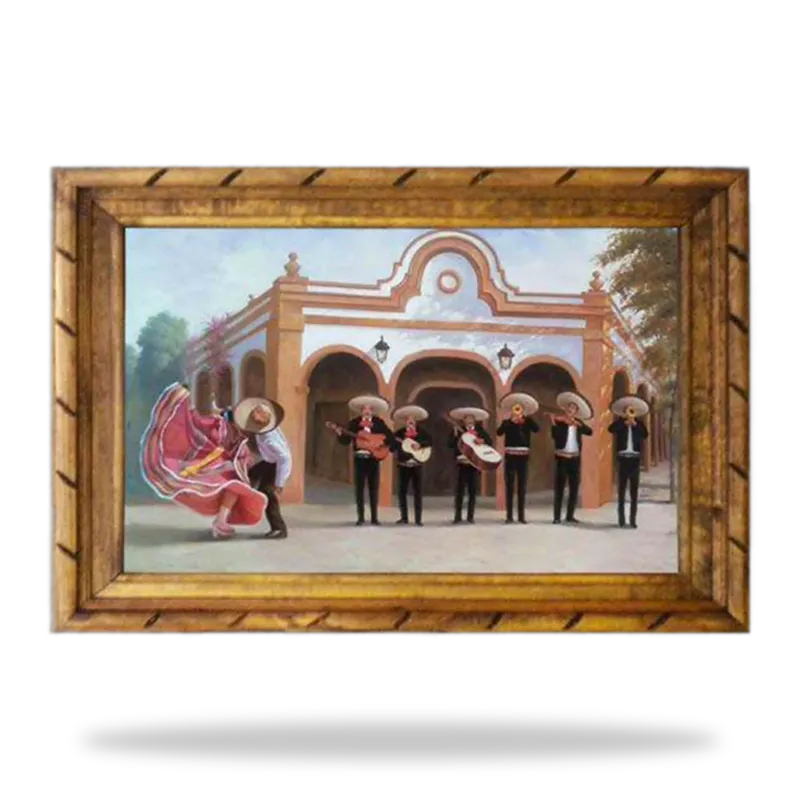 Escena Mexicana 003 — Cuadros artesanal de Tonalá, Jalisco