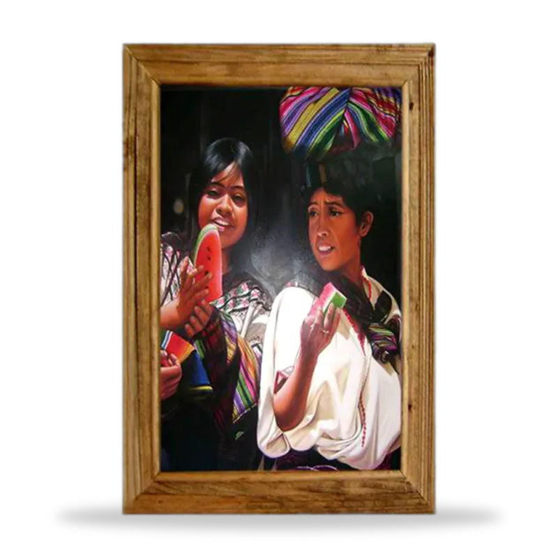 Pueblo Mexicano 001 — Cuadros artesanal de Tonalá, Jalisco