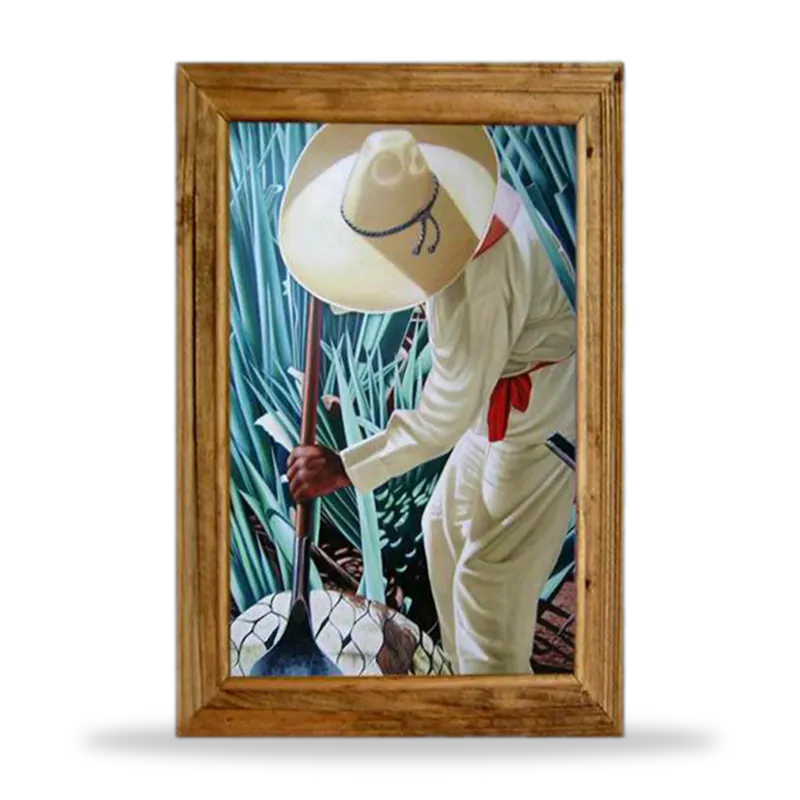Pueblo Mexicano 005 — Cuadros artesanal de Tonalá, Jalisco
