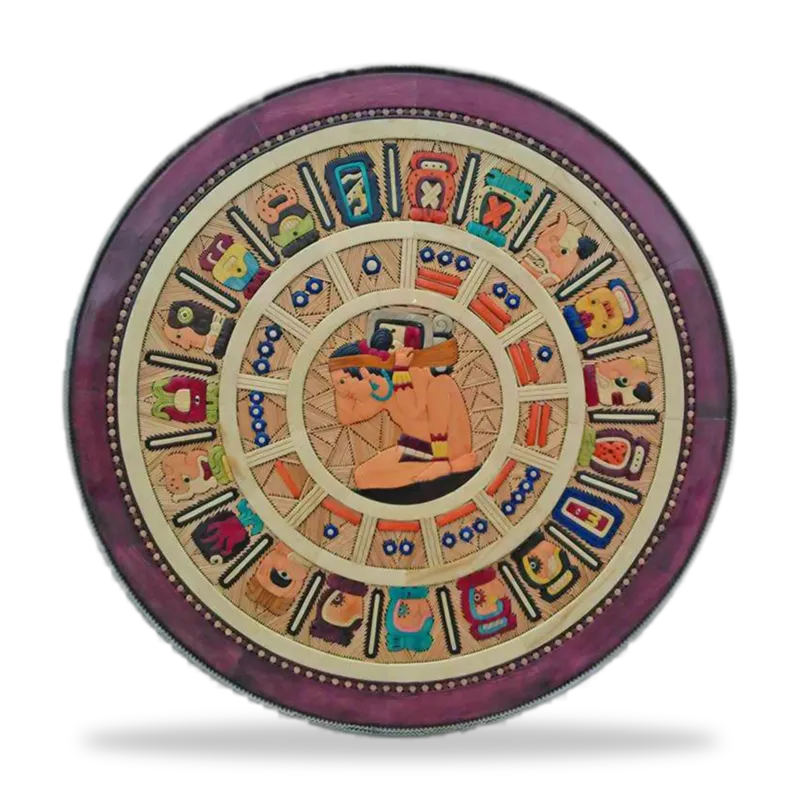 Calendario Maya — Madera artesanal de Tonalá, Jalisco