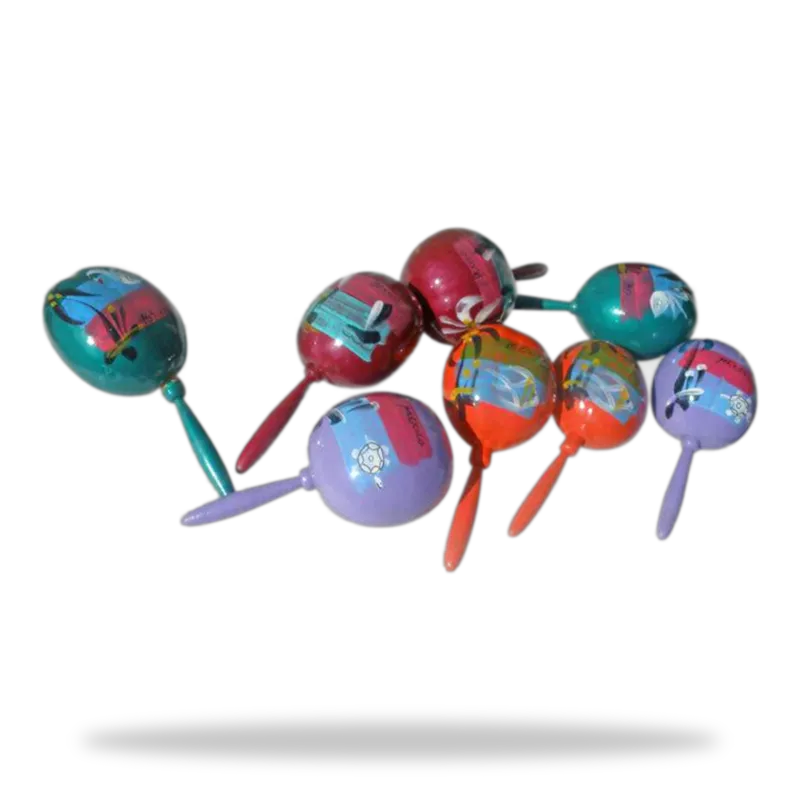 Maracas — Madera artesanal de Tonalá, Jalisco