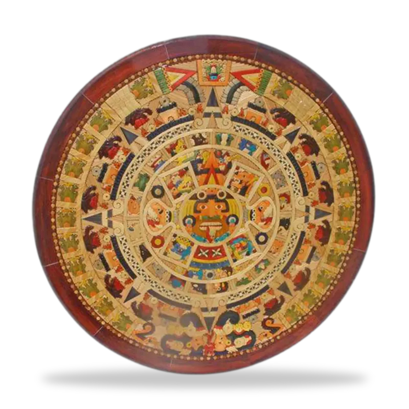 Calendario Azteca — Madera artesanal de Tonalá, Jalisco