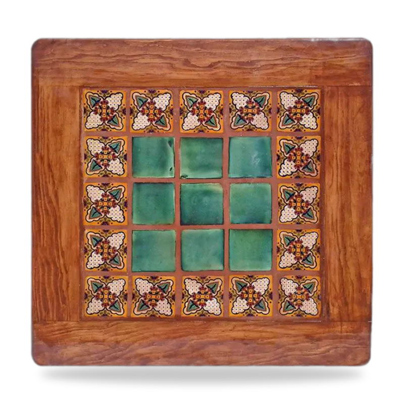 Azulejo 015 — Mesa con Azulejo artesanal de Tonalá, Jalisco