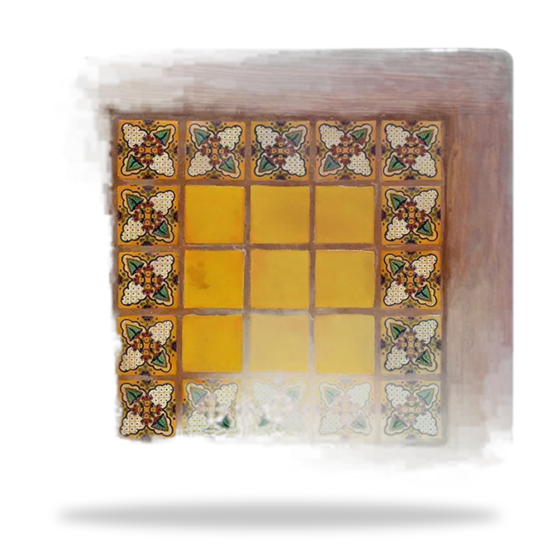 Azulejo 016 — Mesa con Azulejo artesanal de Tonalá, Jalisco