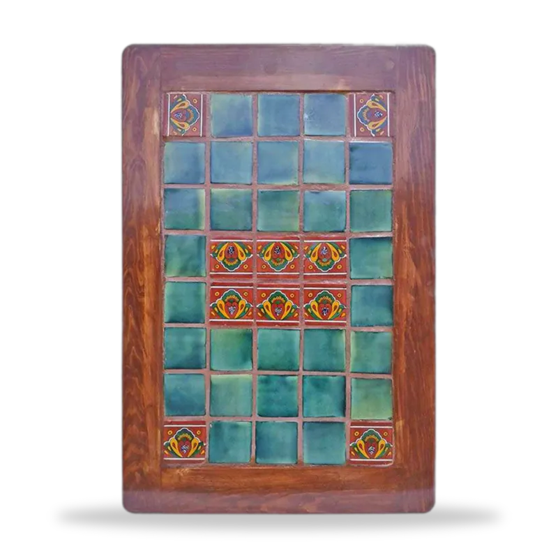 Azulejo 019 — Mesa con Azulejo artesanal de Tonalá, Jalisco