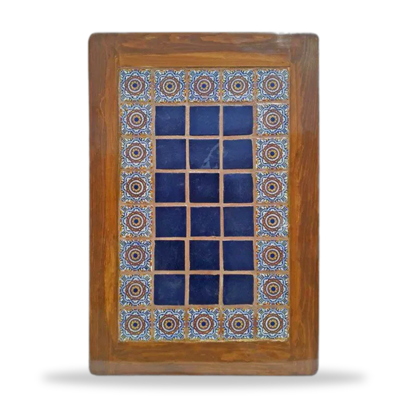 Azulejo 022 — Mesa con Azulejo artesanal de Tonalá, Jalisco