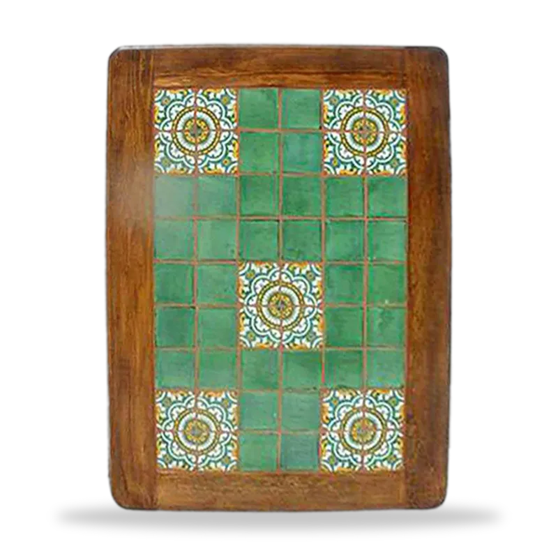 Azulejo 023 — Mesa con Azulejo artesanal de Tonalá, Jalisco