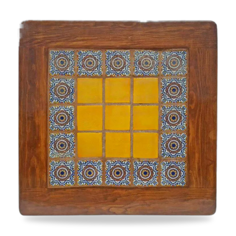 Azulejo 028 — Mesa con Azulejo artesanal de Tonalá, Jalisco