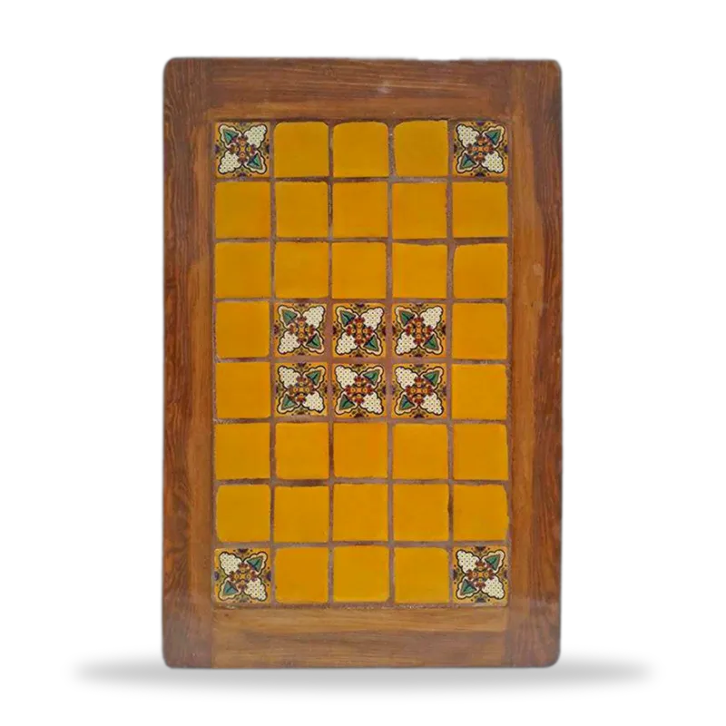 Azulejo 035 — Mesa con Azulejo artesanal de Tonalá, Jalisco