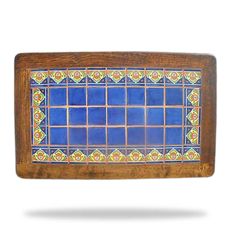 Azulejo 061 — Mesa con Azulejo artesanal de Tonalá, Jalisco
