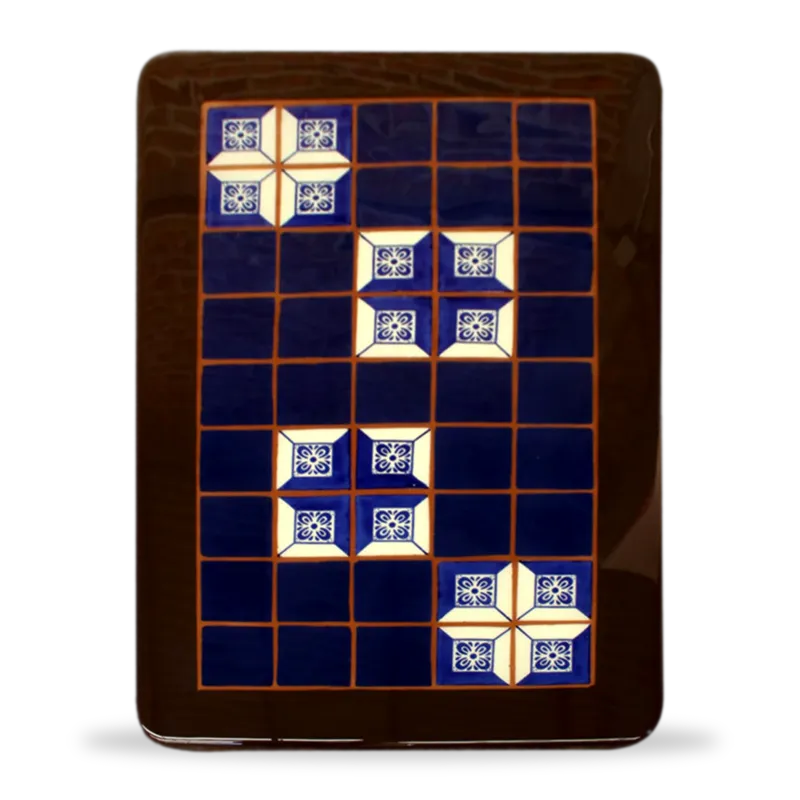 Azulejo Cruz — Mesa con Azulejo artesanal de Tonalá, Jalisco