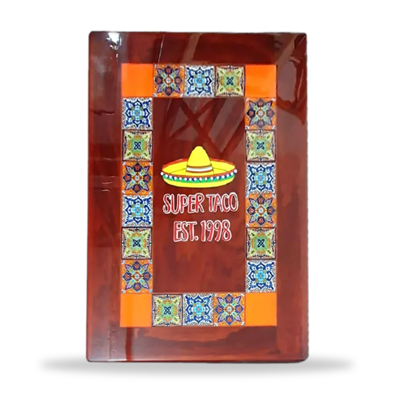 Super taco — Mesa Española artesanal de Tonalá, Jalisco