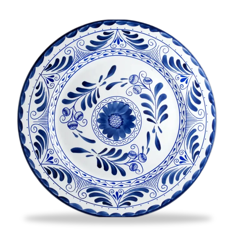Plato Trinche Talavera — Talavera artesanal de Tonalá, Jalisco