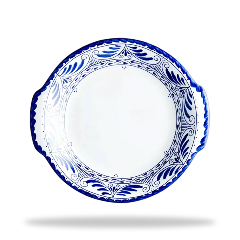 Plato cacerola Talavera — Talavera artesanal de Tonalá, Jalisco