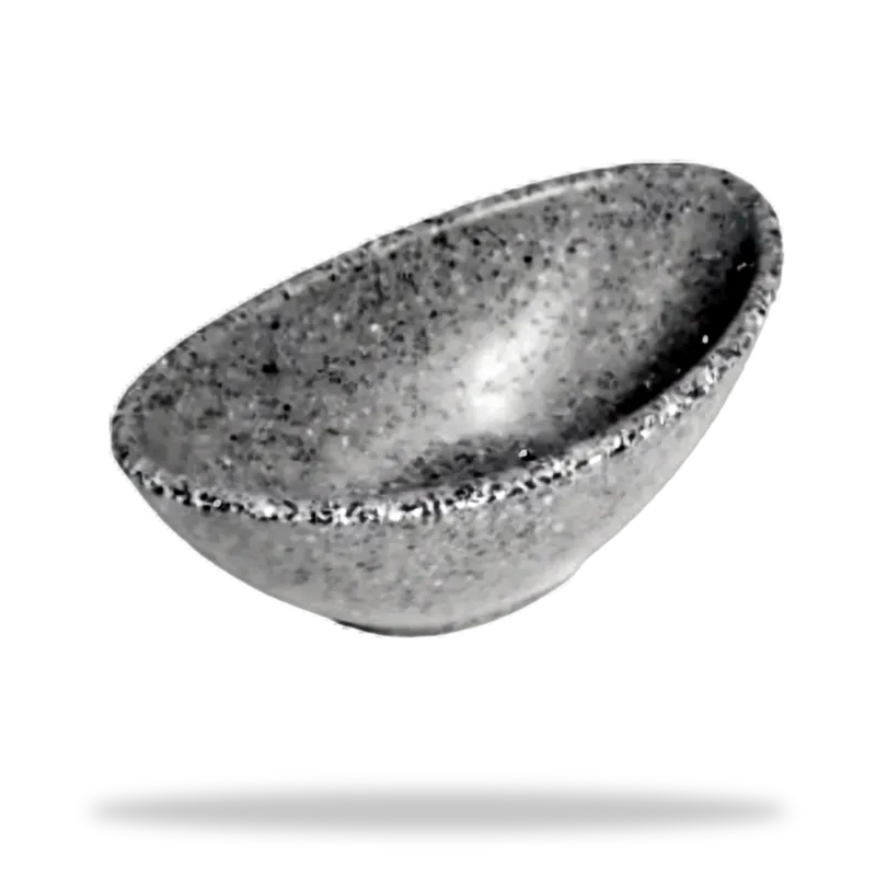 Salsero ovalado 4IN Melamina gris linea premium — Tacana artesanal de Tonalá, Jalisco